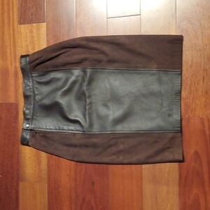 Vintage Suede lambskin pencil skirt